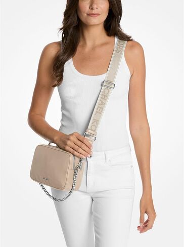 Michael Kors Bryant Medium Double Zip Chain Camera Crossbody, Black in Saudi Arabia