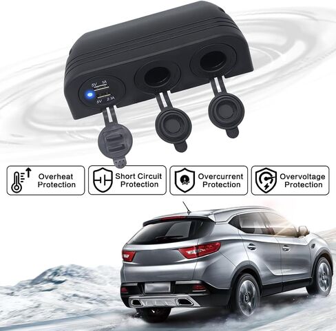 IZTOSS 12V 100W Multifunction Mini Power Box Camping Electrical Power System with LED Lighting USB-C and QC3.0 Ports Cigarette Socket Anderson Port for Camper RVs Pickup Trucks 4WD Canopy Caravan in Saudi Arabia