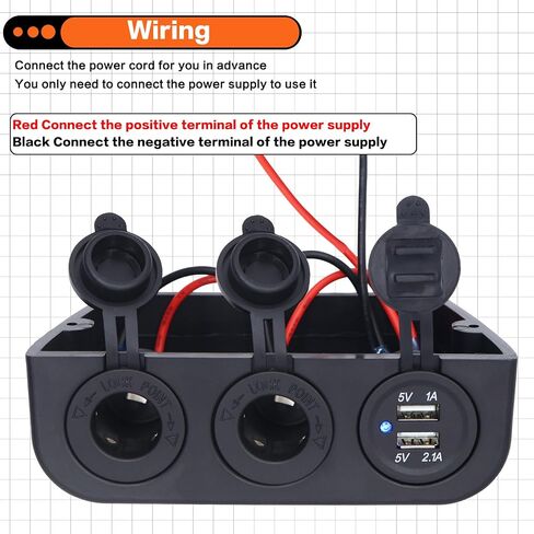 IZTOSS 12V 100W Multifunction Mini Power Box Camping Electrical Power System with LED Lighting USB-C and QC3.0 Ports Cigarette Socket Anderson Port for Camper RVs Pickup Trucks 4WD Canopy Caravan in Saudi Arabia
