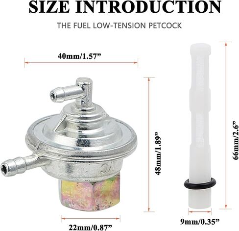 Mokuo 2PCS VIET PUMP VALVE PETCOCK مفتاح التوتر المنخفض لـ GY6 50CC 150CC ، نمط تمرير ثلاثي ، in Saudi Arabia
