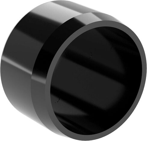 FORMUFIT 1" Furniture Grade External PVC End Cap in Black, 1.315" Actual Cap Diameter, Made in USA, UV-Resistant, Impact-Proof, Flat Cap for The Ends of PVC Pipe, 10-Pack in Saudi Arabia