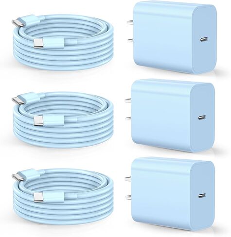 Compatible with iPhone 16/15 Charger Fast Charging, Dual Port 20W USB C Wall Charger Block Type C to Type C 10ft Long USB C Fast Charing Cable for Phone 15/16/Pro Max/Pro/PlusPad Pro/Air/Android in Saudi Arabia