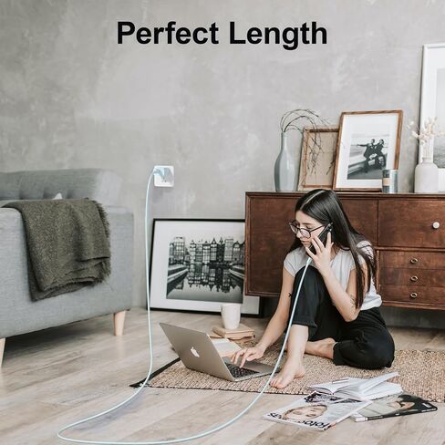 Compatible with iPhone 16/15 Charger Fast Charging, Dual Port 20W USB C Wall Charger Block Type C to Type C 10ft Long USB C Fast Charing Cable for Phone 15/16/Pro Max/Pro/PlusPad Pro/Air/Android in Saudi Arabia