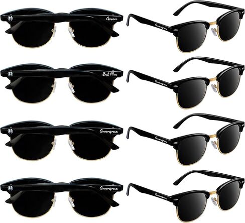 8 Pack Groomsmen Sunglasses - Wedding Sunglasses Set for Groomsman Proposal Gifts, Bachelor Party Favors in Saudi Arabia