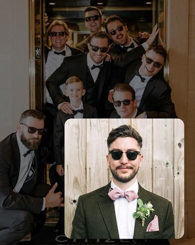 8 Pack Groomsmen Sunglasses - Wedding Sunglasses Set for Groomsman Proposal Gifts, Bachelor Party Favors in Saudi Arabia