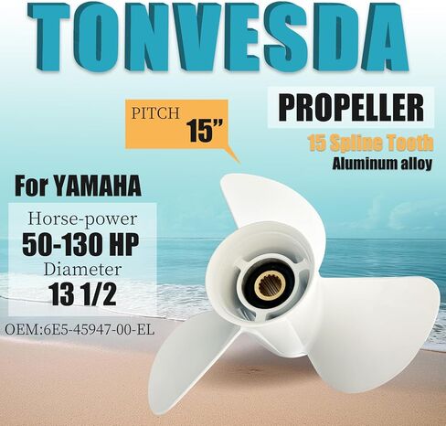 المروحة الخارجية المروحة المصاحبة للألومنيوم ل yamaha 13x19 13 1/4x17 13 5/8x13 13 1/2x15،50hp60hp70hp75hp 80hp85hp90hp100hp115hp130hp propeller for yamaha yegines 15 sline ، rh ، in Kuwait