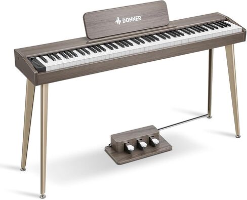 Donner OURA DDP-60 88 Key Digital Piano: Full Size Keyboard, Sensitive Touch, 8 Reverbs, Recording, 128 Voices. Includes Three Pedal, Electric Piano Keyboard for Beginners in Kuwait