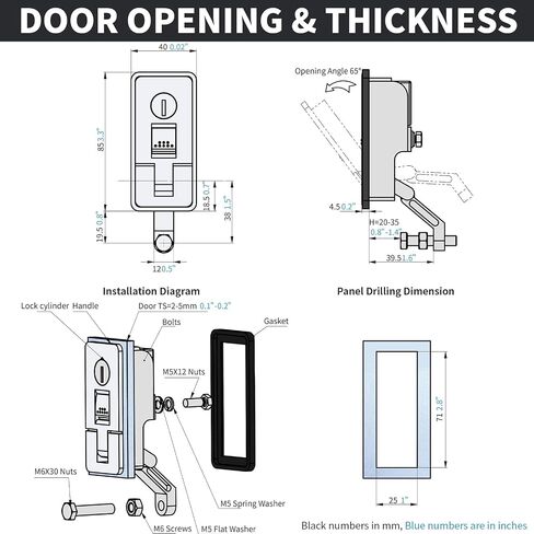Loclink Compression Latch Lock Marine Grade Grade Swoy for Boat Hatches ، RV Camper Lever Lever Push Nutton Matches يدويًا ، وحزمتين مع 4 مفاتيح in Kuwait