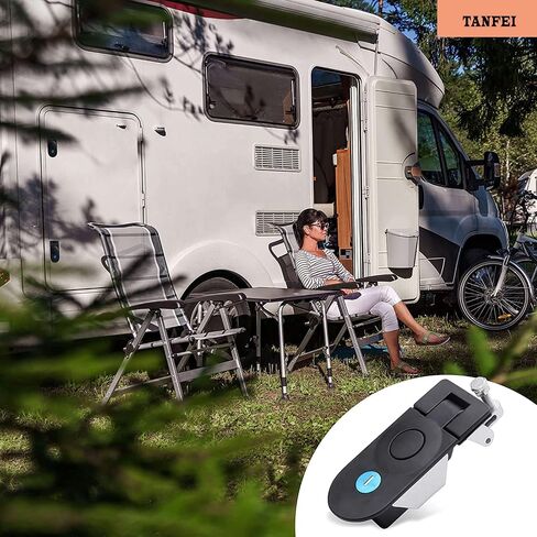 مضيف الضغط ، قم بتركيب مزلاج ارتفاع 52 مم ، قفل ضغط لشاحنة Camper Car Truck Marine (أسود مع مفاتيح ، 5 عبوات) in Kuwait