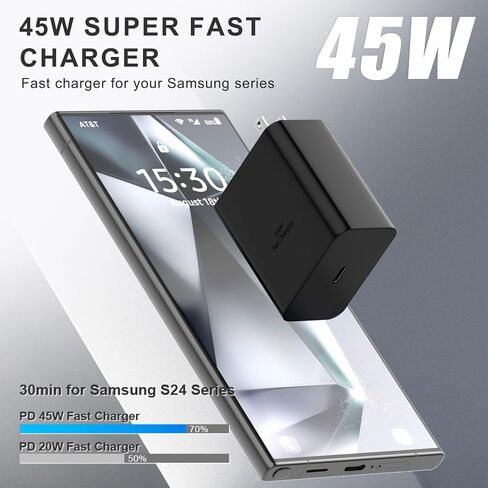 45W USB C Super Fast Charger ، Type C Charger Charger Fast Charging Wall Block - PD GAN POWER PPS ACRGER FOR in Kuwait