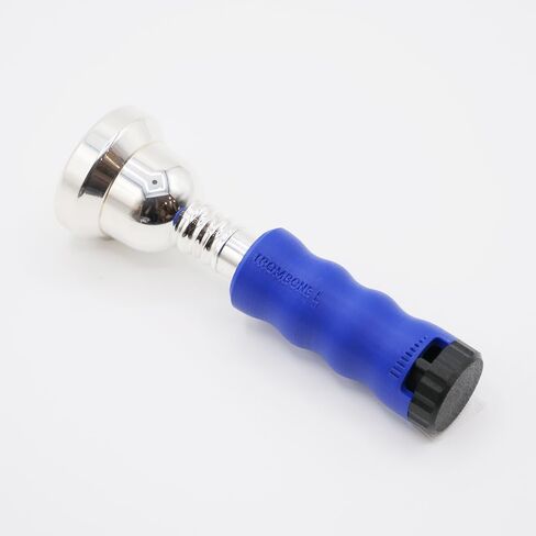 أداة الممارسة الصاخبة في Trombone Pusting-في أي مكان تدريبي واحماء-ساق كبير للترومبون و Euphonium-Brass Buzz Trainer (Blue) in Kuwait