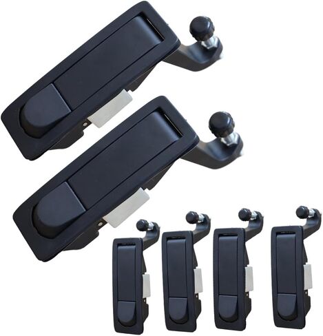 6PCS Compression Latch Lock Trigger Latch Lock Adjustable Lever Hand Operated Push Button Actuation Compression Latches Flush Mount (Silver-with Keys) in Kuwait