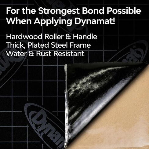 Dynamat 10007 Dyna-Roller Professional أداة تثبيت الصوت الثقيل مع مقبض الخشب و 2 بوصة من المطاط-مصنوعة في الولايات المتحدة الأمريكية in Kuwait