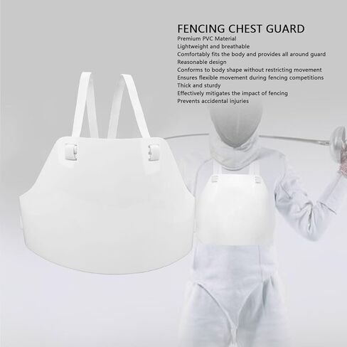 Fencing Chest Guard Lightweight Breathable Adjustable Strap Men Fencer Breast Protector for Soccer Baseball Rugby in Saudi Arabia