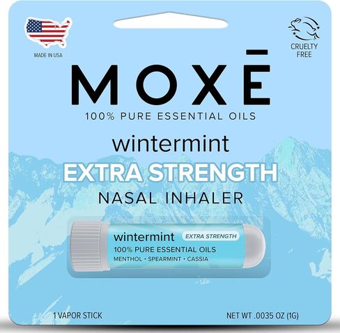 MOXĒ Extra Strength Mochamint Nasal Inhaler | Invigorating Menthol & Rich Coffee Aroma for Mental Clarity & Sinus Relief | Made in The USA | Maximum Strength Aromatherapy for Refreshing Energy in Kuwait