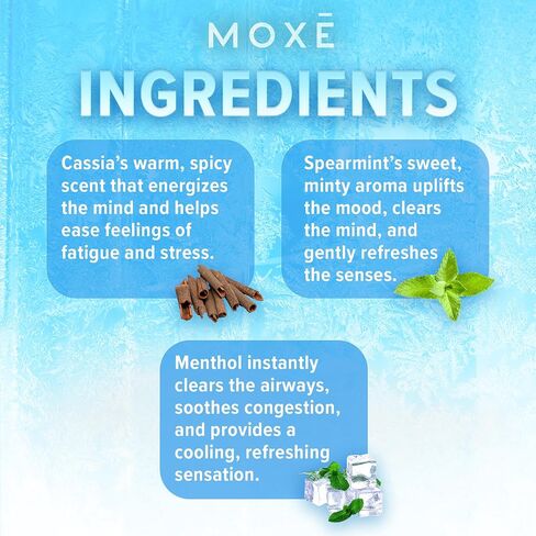 MOXĒ Extra Strength Mochamint Nasal Inhaler | Invigorating Menthol & Rich Coffee Aroma for Mental Clarity & Sinus Relief | Made in The USA | Maximum Strength Aromatherapy for Refreshing Energy in Kuwait