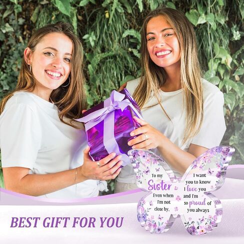 Farewell Gifts for Coworkers, 5x3.8x0.5 Inch Purple Butterfly Acrylic Plaque Decor, New Job Goodbye Going Away Appreciation Leaving Retirement Gifts for Women Men in Saudi Arabia