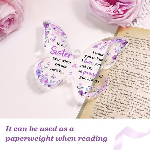 Farewell Gifts for Coworkers, 5x3.8x0.5 Inch Purple Butterfly Acrylic Plaque Decor, New Job Goodbye Going Away Appreciation Leaving Retirement Gifts for Women Men in Saudi Arabia