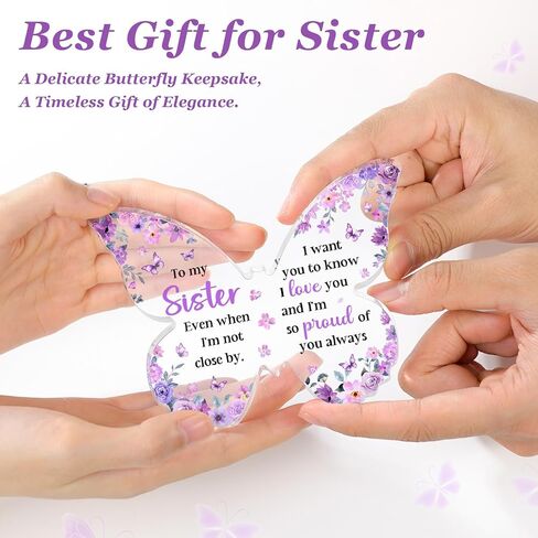 Farewell Gifts for Coworkers, 5x3.8x0.5 Inch Purple Butterfly Acrylic Plaque Decor, New Job Goodbye Going Away Appreciation Leaving Retirement Gifts for Women Men in Saudi Arabia
