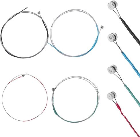 4 PCS Violin Strings Full Set(G-D-A-E), Universal Carbon Steel Copper Wound with Copper-Plated Ball End Classic Steel Strings for Instruments 4/4 3/4 1/2 1/4 Violin in Saudi Arabia