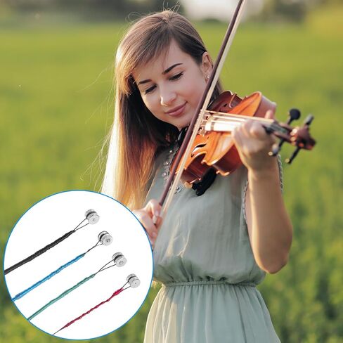 4 PCS Violin Strings Full Set(G-D-A-E), Universal Carbon Steel Copper Wound with Copper-Plated Ball End Classic Steel Strings for Instruments 4/4 3/4 1/2 1/4 Violin in Saudi Arabia