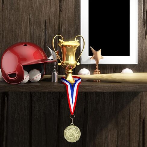 12 PCS ميدالية جائزة المشاركين مع شريط الرقبة 2 بوصة ميداليات المشاركة المعدنية الكأس للبالغين بطولات المنافسة الرياضية الحدث جائزة الحفلات ديكور in Kuwait