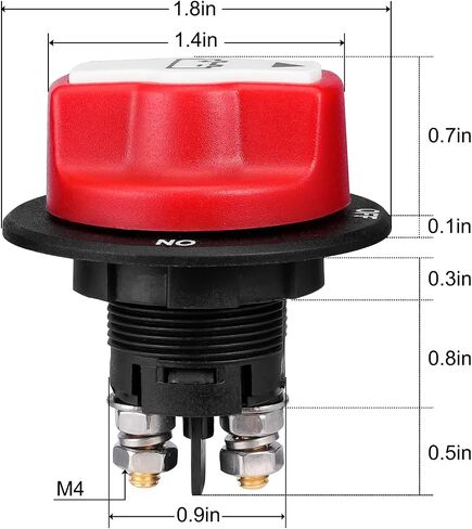 مفتاح البطارية المصغرة فصل الشاحنة البحرية للسيارة على الطرق الوعرة ، RV ، 12-32V DC (لوحة Mount-50a) in Kuwait