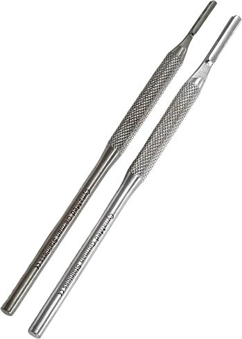 مجموعة من مقبض 2 scalpel #3 & #4 مناسبة للاستخدام المختبر ، والتشريح ، والحرف ، والهواية ، والمزيد - الفولاذ المقاوم للصدأ ( #3 + #4 - مقبض بلاستيكي) in Kuwait