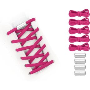 No Tie Shoelaces Tieless Elastic Shoe Laces Replacement, 39" with 4 Metal Locks Buckles Fit for Adults Sneakers Canvas Shoes (5Pcs, Navy Blue) in Kuwait