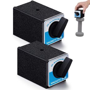 Kingdder 2 PCS 10T Base Base حامل السرير/إيقاف تشغيله 220 رطلاً ، سرير حامل مغناطيسي الطاقة M8 X 1.25 حامل قابلة للتبديل دون تعديل ذراع للمؤشر 3.1 "× 2.2" × 2 " in Kuwait