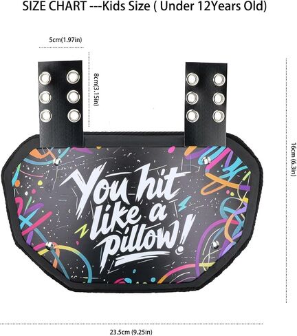 Pro Football Backplate Heavy Duty Spin Guard for Football Should Pads Lightweight & Breathable QB/RB Protection Fits Youth to Adult Players in Saudi Arabia