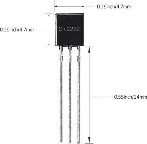 2N2222A 2N2222 TO-92 NPN 60V 0.8A 0.5W 250MHz POWER BJT BIPOLAR TRANSISTOR (حزمة 100pcs) in Kuwait