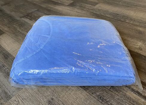 ثياب طبية عزل PPE التي يمكن التخلص منها - المستوى 2 ، التغطية الخلفية الكاملة ، إغلاق التعادل المزدوج ، مواد SMS 35G ، الأصفاد المتماسكة ، للجنسين ، الأزرق المهني للرعاية الصحية واستخدام المختبر (50) in Kuwait