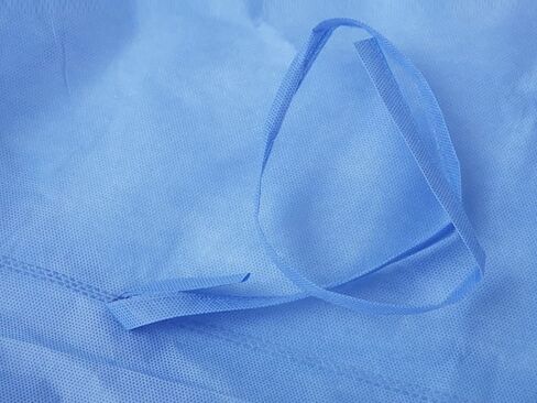 ثياب طبية عزل PPE التي يمكن التخلص منها - المستوى 2 ، التغطية الخلفية الكاملة ، إغلاق التعادل المزدوج ، مواد SMS 35G ، الأصفاد المتماسكة ، للجنسين ، الأزرق المهني للرعاية الصحية واستخدام المختبر (50) in Kuwait