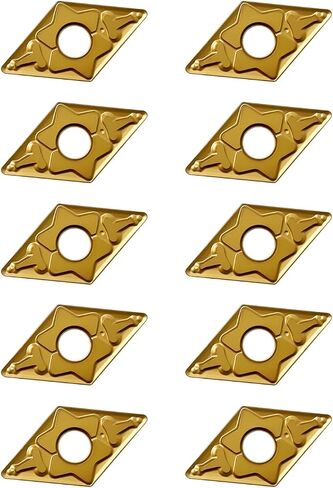 10Pcs DNMG431 DNMG150404 Carbide Turning Inserts, CVD Coated Turning Inserts for Semi-Finishing Cutting Steel, CNC Inserts Cutting Tools for Lathe Turning Tool Holder in Saudi Arabia