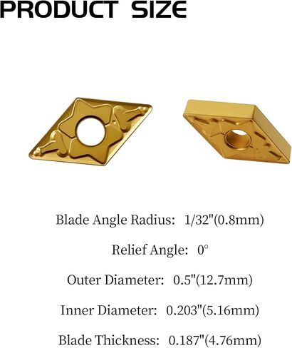 10Pcs DNMG431 DNMG150404 Carbide Turning Inserts, CVD Coated Turning Inserts for Semi-Finishing Cutting Steel, CNC Inserts Cutting Tools for Lathe Turning Tool Holder in Saudi Arabia