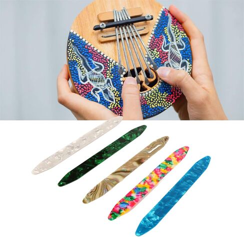 5pcs المهنية القياسية العود اختيار نمط ABS نمط المطبوعة العود المطبوع مجموعة plectrum لأدوات السلسلة in Saudi Arabia