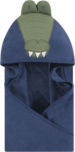 Hudson Baby Unisex Baby Cotton Animal Face Hooded Towel, Bear W Scarf, One Size (Pack of 2) in Saudi Arabia