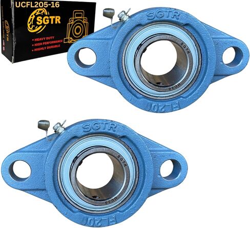 2 Pack Premium UCFL204-12 محملان وسادة شفة الترباس ، الصف الصناعي الثقيل ، 3/4 "بوصة ، ختم واقٍ فائق ، تحالف الذاتي ، وحدات محمل الحديد الزهر الصلب والكروم الصلب in Kuwait