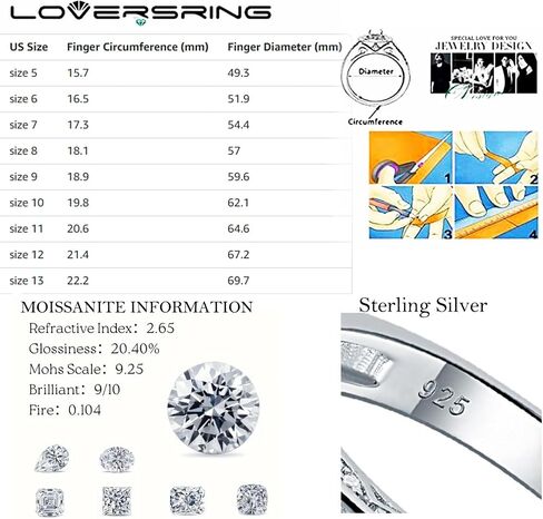 Wedding Ring Sets His And Hers Promise Ring Wedding Ring Sets His And Hers Couples Women 925 Sterling Silver Square Cut Moissanite Man titanium Wedding Band in Saudi Arabia
