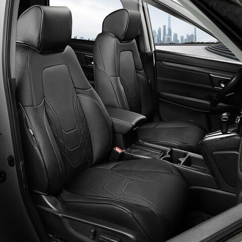 FREESOO Seat Covers for Honda CRV, Custom Fit Seat Covers Full Set, CRV LX EX EX-L Sport Touring Special Edition Hybrid & Gas 2023 2024 2025, Luxury Leather Waterproof Car Seat Cover, Black & Blue in Kuwait