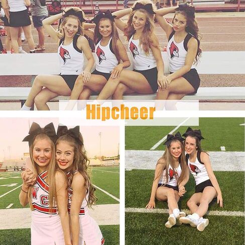 Hipheer 12Pcs 8" Large cheer bows with alligator clips for Teen Girls Softball Cheerleader Sports in Kuwait