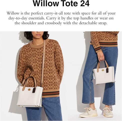 Coach Willow Tote 24 in Signature Canvas, LH/White Chalk in Saudi Arabia