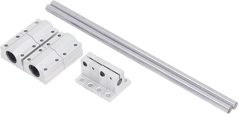 Aramox Linear Bearing Slide Set Stable and Durable for Electronic Equipment Rods,Easy Installation for Engraving Machine and Woodworking Machinery, Made of GCr15 Carbon Steel (10‑400) in Kuwait