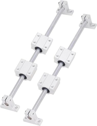Aramox Linear Bearing Slide Set Stable and Durable for Electronic Equipment Rods,Easy Installation for Engraving Machine and Woodworking Machinery, Made of GCr15 Carbon Steel (10‑400) in Kuwait