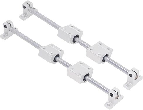 Aramox Linear Bearing Slide Set Stable and Durable for Electronic Equipment Rods,Easy Installation for Engraving Machine and Woodworking Machinery, Made of GCr15 Carbon Steel (10‑400) in Kuwait