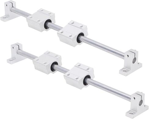 Aramox Linear Bearing Slide Set Stable and Durable for Electronic Equipment Rods,Easy Installation for Engraving Machine and Woodworking Machinery, Made of GCr15 Carbon Steel (10‑400) in Kuwait