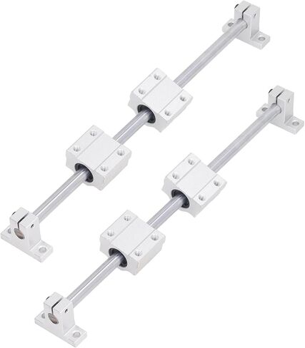 Aramox Linear Bearing Slide Set Stable and Durable for Electronic Equipment Rods,Easy Installation for Engraving Machine and Woodworking Machinery, Made of GCr15 Carbon Steel (10‑400) in Kuwait