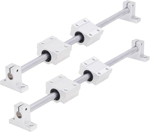 Aramox Linear Bearing Slide Set Stable and Durable for Electronic Equipment Rods,Easy Installation for Engraving Machine and Woodworking Machinery, Made of GCr15 Carbon Steel (10‑400) in Kuwait