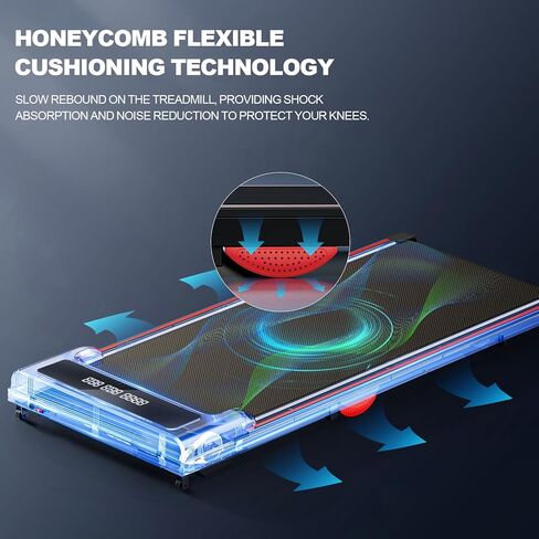 GORISE Walking Pad, Under Desk Treadmills for Home, Walking Pad with Incline, Treadmills with Remote Control APP LED Display, 3 in 1 Portable Walking Treadmill, Shock Absorption Design in Saudi Arabia